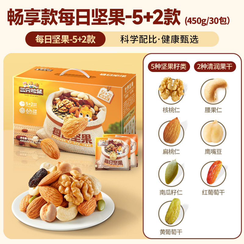 三只松鼠5+2每日坚果礼盒图片