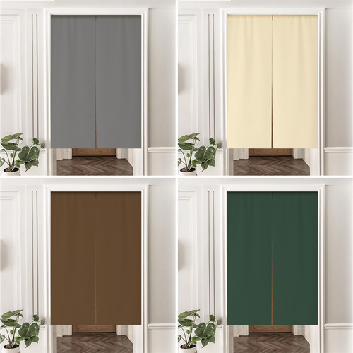 纯色门帘免打孔遮挡帘防水防油烟