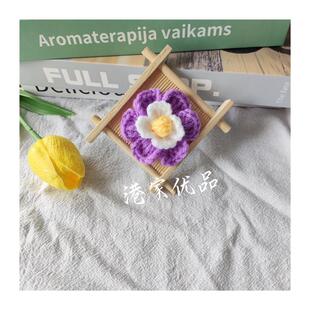 缝在毛衣上的装饰品毛线花朵胸针衣服毛衣装饰配件补丁花朵包包外