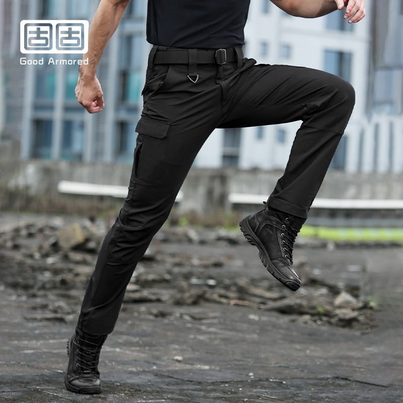 固固 【黑色】春秋四季训练裤-厚款保暖工装通勤户外训练战术裤