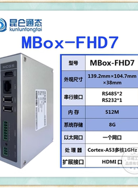 盒子MBox-FHD7 投屏显示器 显控盒子 工业显示链接盒子。