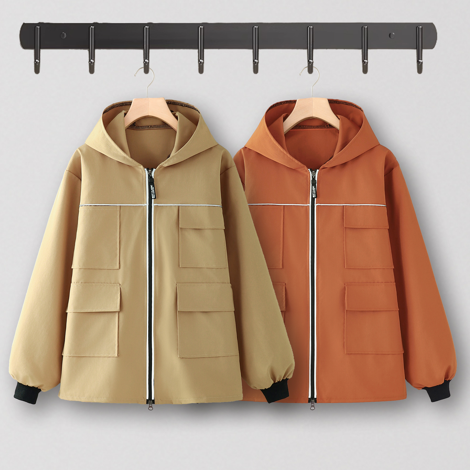 超市围裙定制厨房家用防水防油长袖罩衣女新款流行上班专用工作服