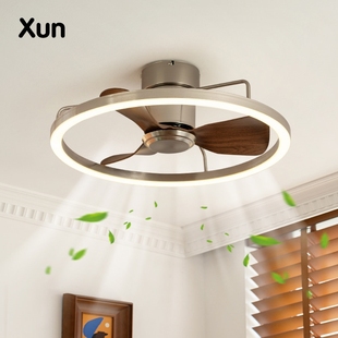 包豪斯中古风吸顶风扇灯主卧卧室灯电扇灯静音复古工业风餐厅吊扇