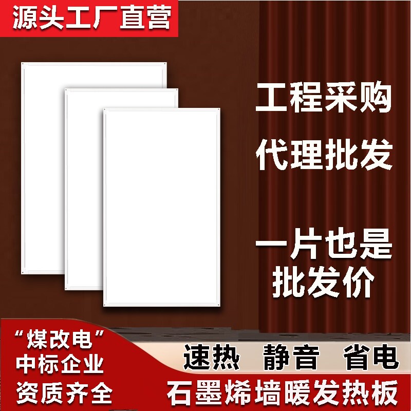 石墨烯碳晶取暖器墙暖壁挂式壁画用卫生间厕所节能电热板电暖器家