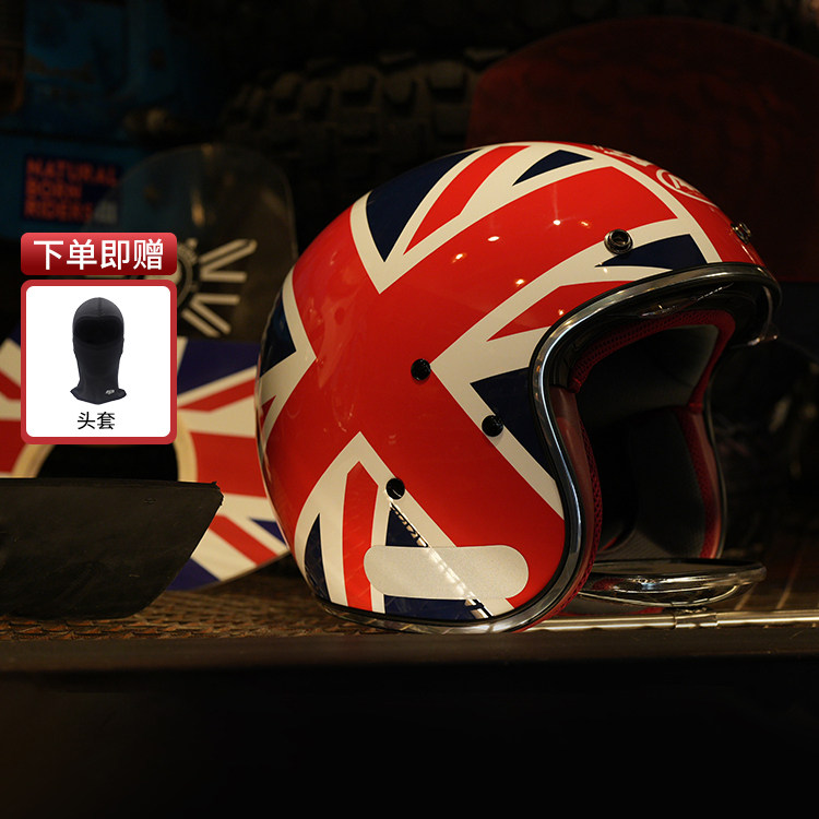 AVA GARAGE摩托车头盔3C认证机车轻量化四季街盔四分之三复古半盔