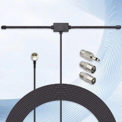 Universal Car Stereo AM FM Dipole Antenna Hidden Adhesive