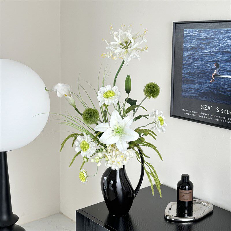 现代无障碍奢华人造花假花客厅摆件电视柜餐桌茶几样板房高端软装