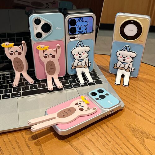 情侣款猫狗支架适用苹果16Pro