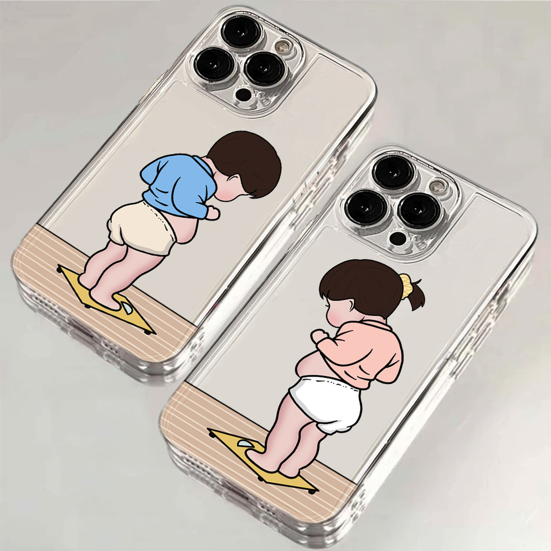 减肥男孩女孩适用苹果iPhone17promax手机壳16pro情侣15/14趣味手机套13/12/11透明vivo华为oppo荣耀小米红米