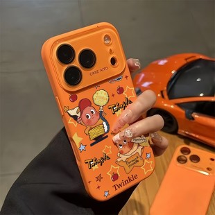 卡通星星人新款液态大视窗适用iPhone17promax手机壳苹果16防摔15pro/14保护套个性时尚新款13/12男女款