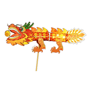 2025蛇年灯笼儿童舞龙diy手工制作材料非遗手提发光新年装饰春节