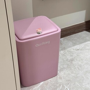 哈喽KT垃圾桶家用2025新款大容量按压弹盖厨房卫生间厕所纸篓带盖