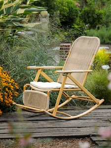 轻舟阳台摇椅折叠躺椅户外庭院藤椅家用休闲逍遥椅懒人沙发椅子