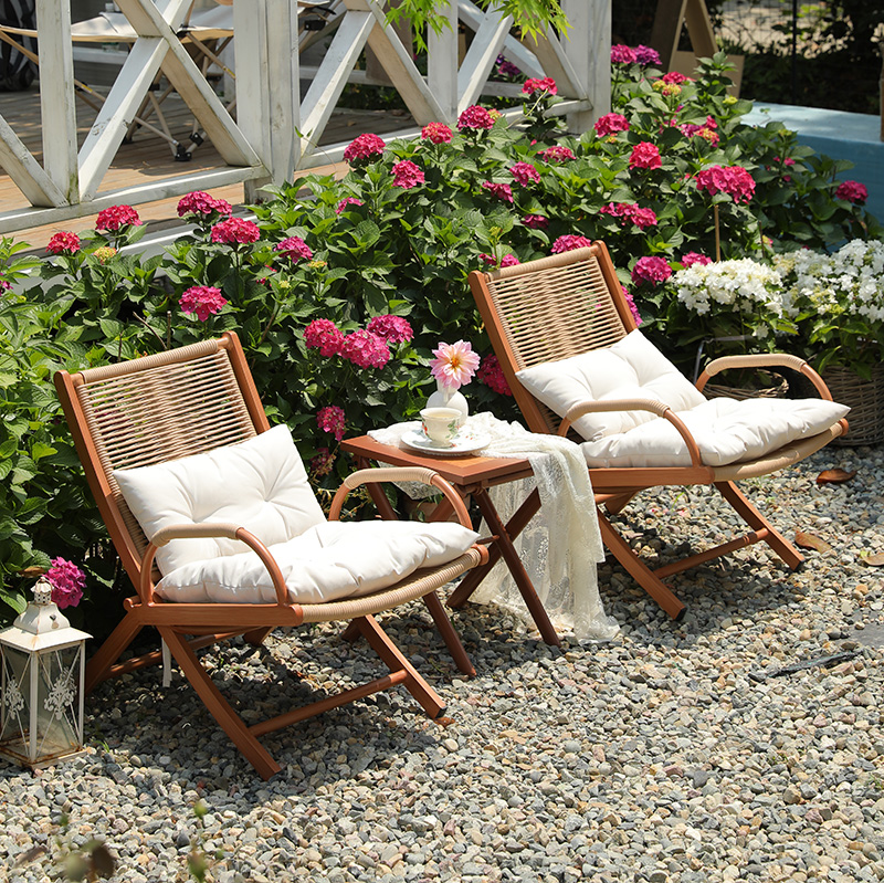 躺椅折叠椅阳台家用休闲藤椅可坐可躺午休单人沙发室外藤编靠背椅