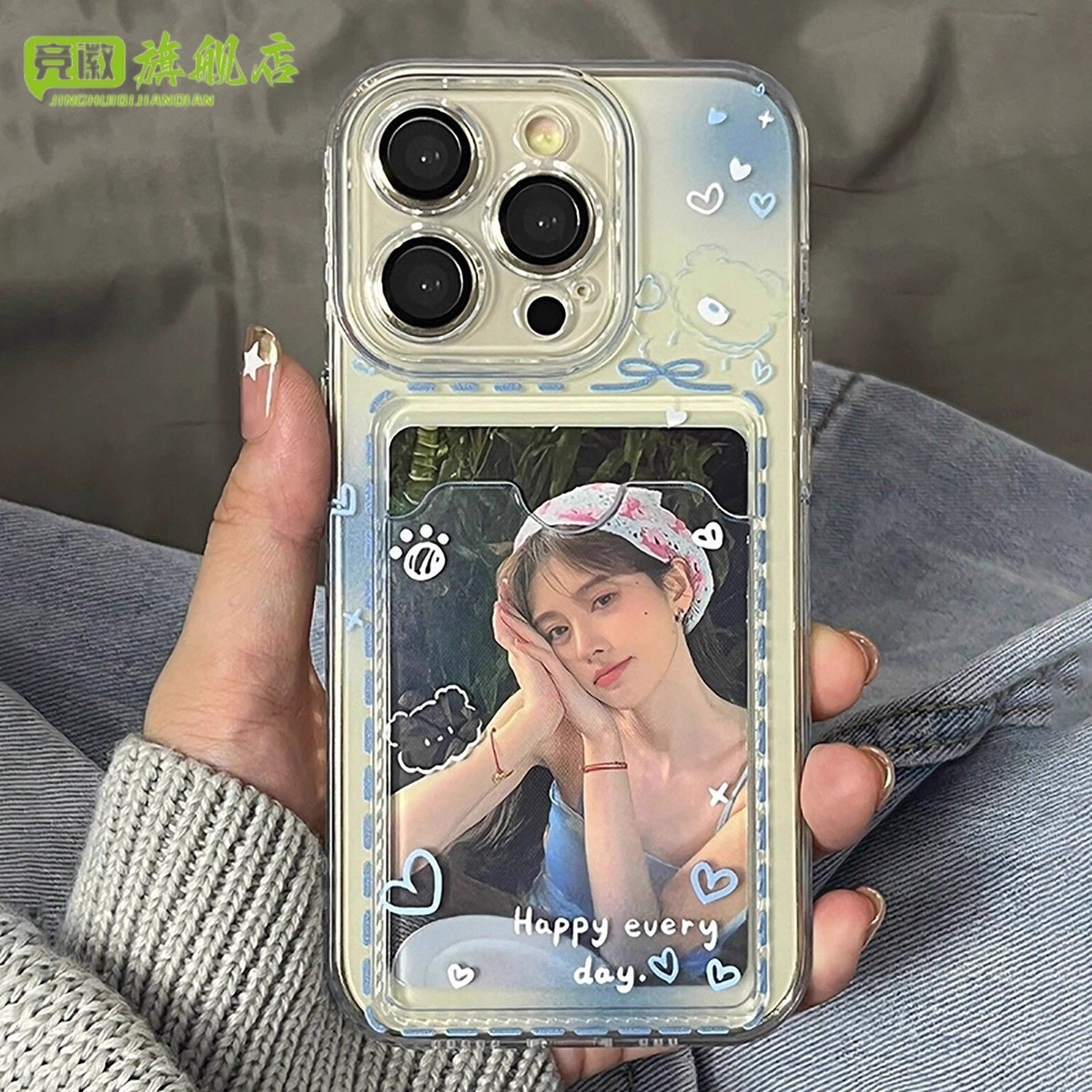 2026新款适用苹果17promax的手机壳透明可放小卡iphone16高级感放照片15pro巨好看14拍立得13全包镜头max女款