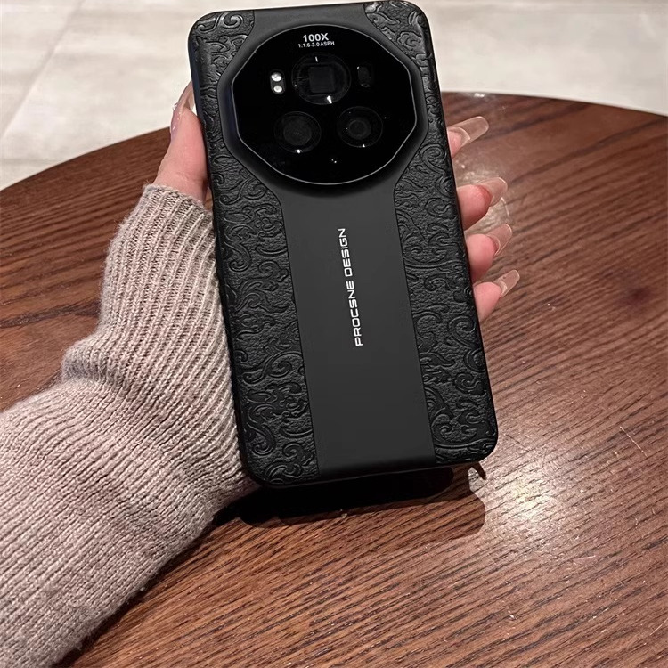 适用华为mate70pro手机壳秒变龙纹保时捷50高级感40RS国风皮质保护套30e防摔m60pro+非凡大师版荣耀magic6pro