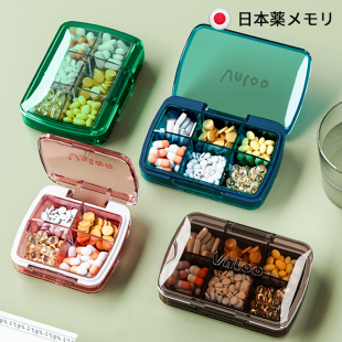 日本药盒便携式 盒一周七天随身小号一日三餐迷你老人健忘密封 分装