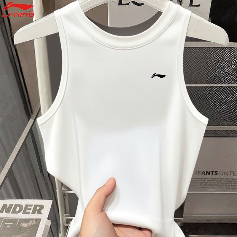 李宁运动背心男夏季新款冰丝透气速干衣跑步美式外穿休闲无袖T恤