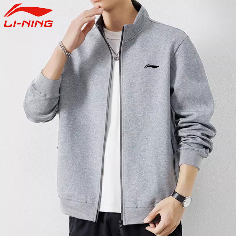 李宁春秋新款立领夹克运动套装