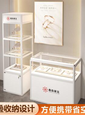 广东厂折叠式玻携璃ssb-d26展柜合金便铝展会珠宝会议铝折叠玻家