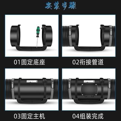 排风扇厨房专用抽油烟排气扇快速排烟机风管通风机械管道风机设备