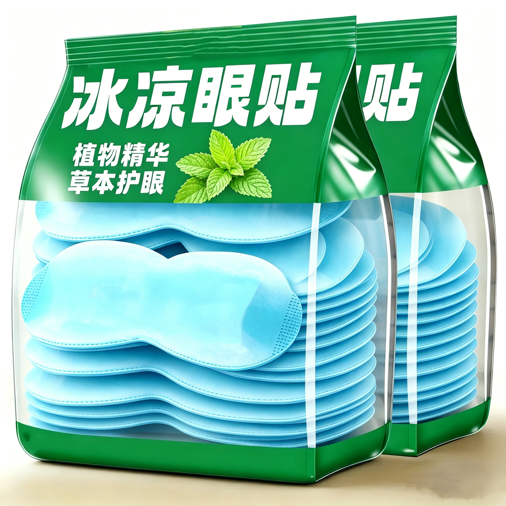 草本清凉眼贴冷敷舒缓疲劳干涩肿降温润目学生上班族熬夜用眼常备