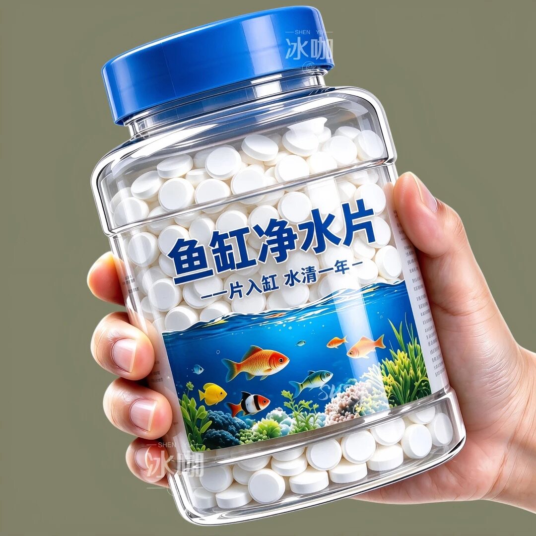 高级净水片鱼缸水族箱净化水浑浊绿水脏除腥臭味过滤免换水净水王