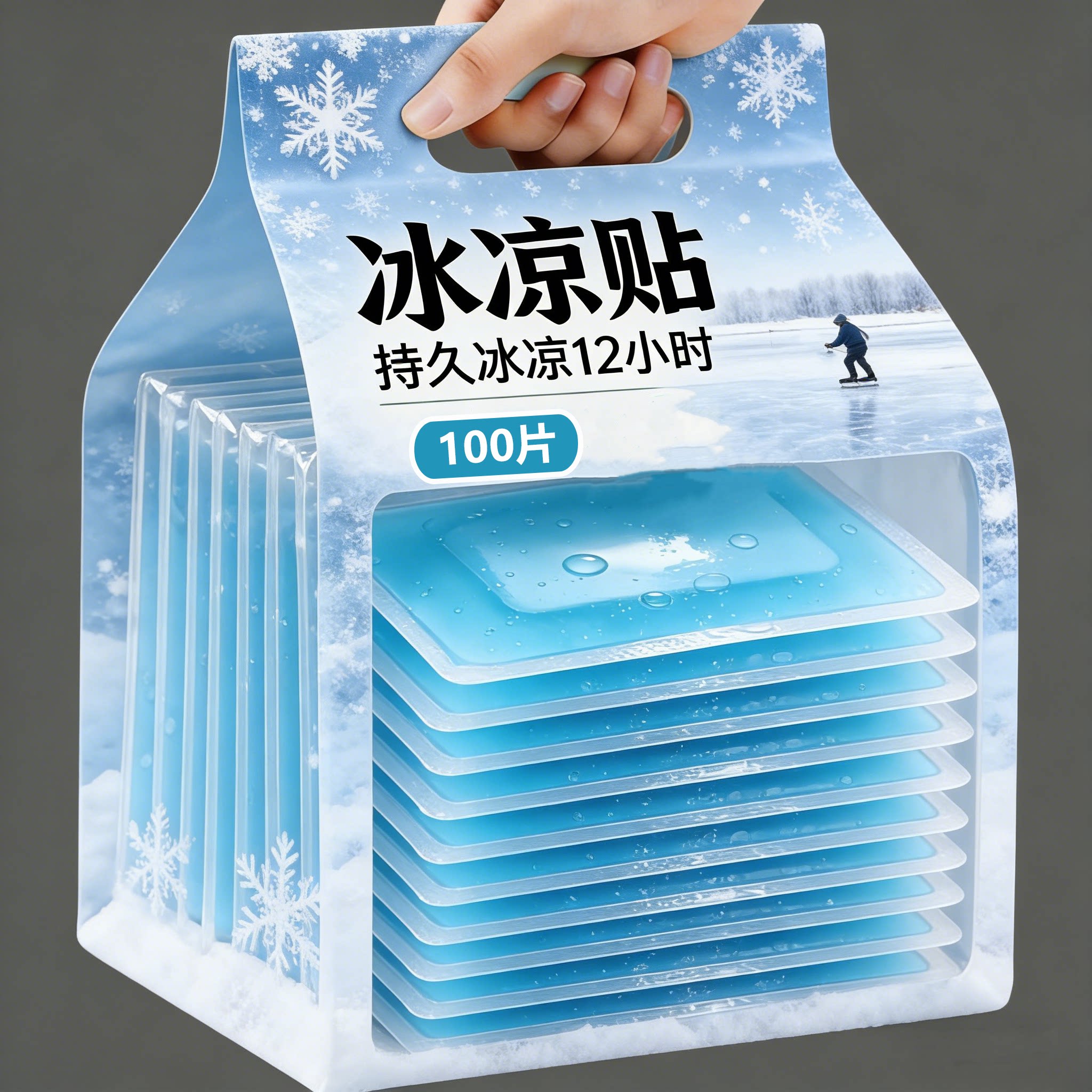 冰凉贴冰贴清凉降温夏季解暑神器退热手机散热贴夏天冰敷凉爽防暑
