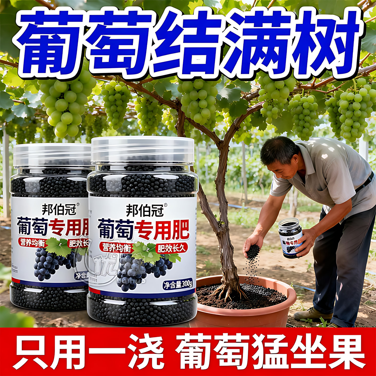 葡萄专用肥氮磷钾微量元素有机复合水溶肥盆地栽葡萄提子水果肥料