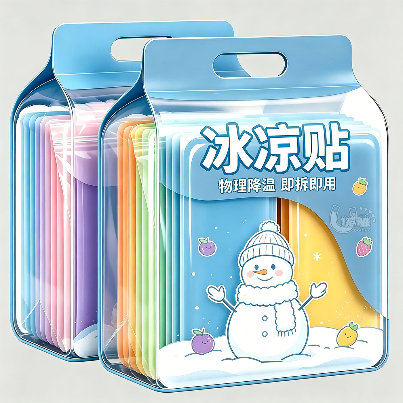 冰凉贴解暑神器降温冰贴清凉手机散热贴夏天冰敷防暑夏季冰感物理