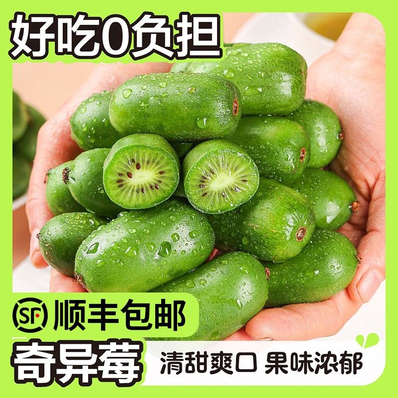S1【顺丰JD】软枣猕猴桃正宗丹东奇异莓新鲜采摘软糯香甜多汁