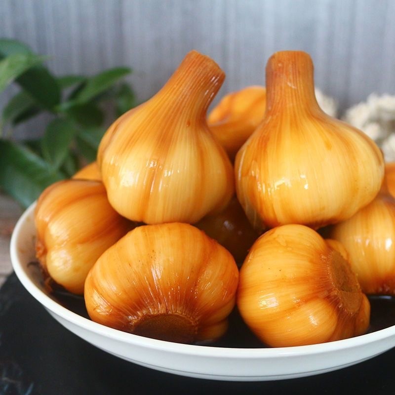 糖醋蒜酱蒜头泡大蒜头腌蒜头下饭菜酱菜泡菜咸菜酸甜爽口小菜