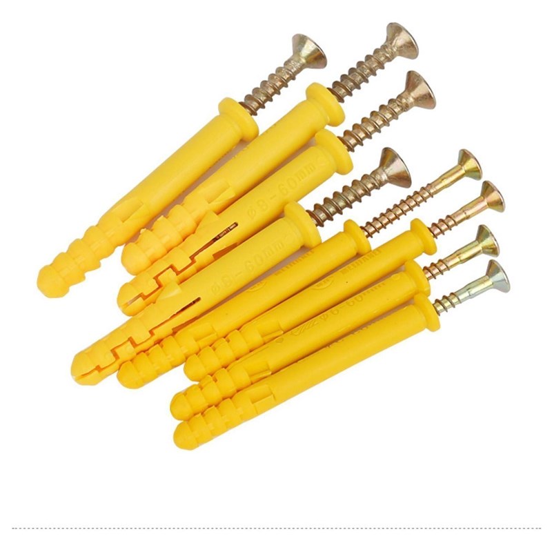 小黄鱼塑料膨f胀管加长膨胀螺丝6mm8mm10mm涨塞胀管膨胀钉胶塞