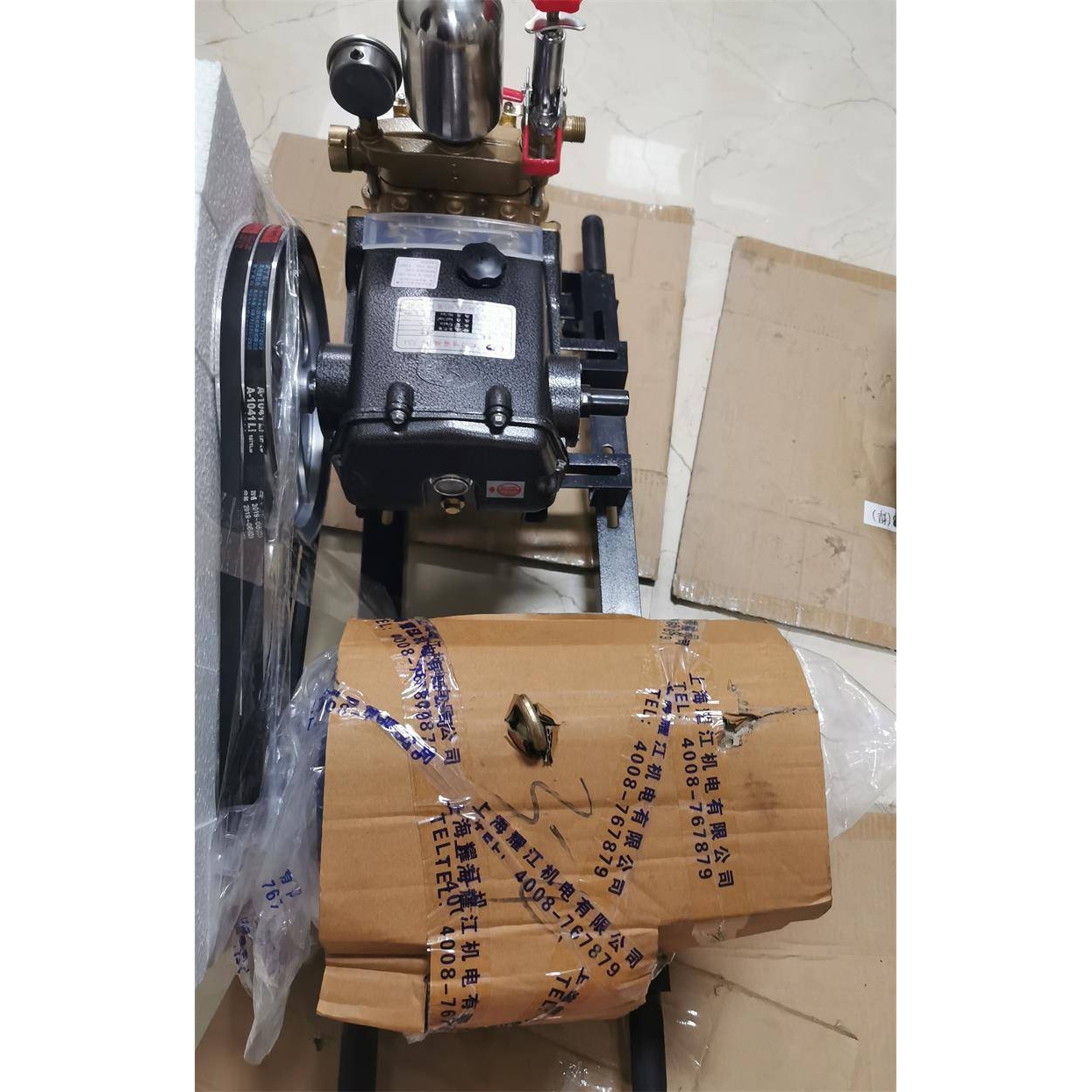 新款高压打药喷雾器HS海顺534型三缸柱塞泵陶瓷免黄油农用园林喷