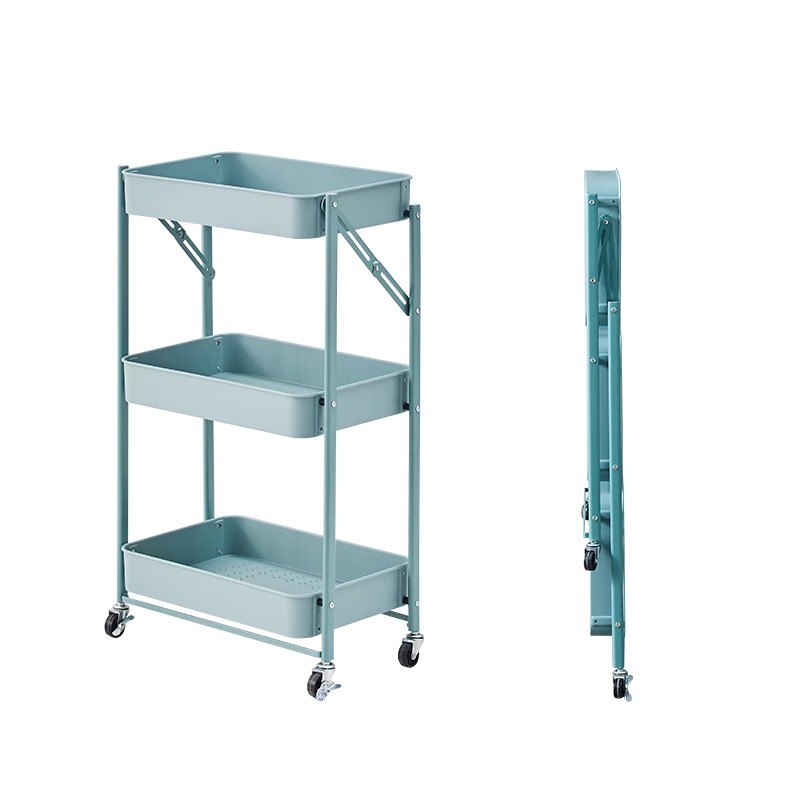 日本进口MUJ无印小推车置物架客厅书架落地卧室零食移动可折叠简