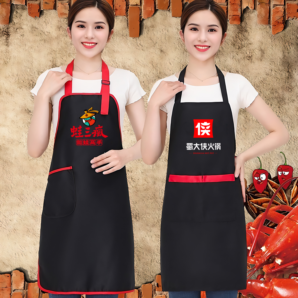 火锅店专用围裙定制logo印字