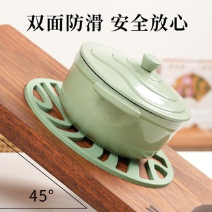 精选归禾器隔热垫茶杯垫硅胶家用杯垫耐高温加厚垫子珐琅锅防烫垫