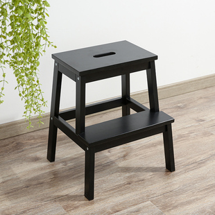 精选实木搁脚凳凳双层阶梯凳垫脚椅小楼梯凳子家用高低凳两用儿童
