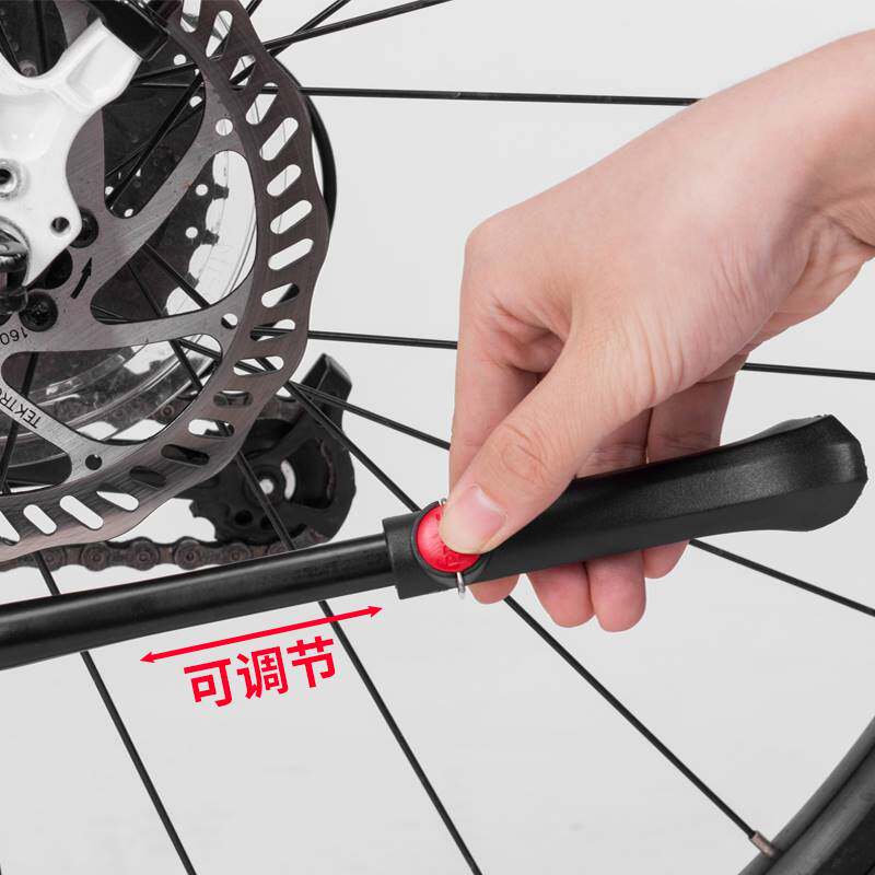 洛克兄弟自行车脚撑可调节山地车中支撑脚架铝合金侧支架配件装备