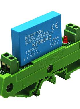 原装KYOTTO直流电4A固态电磁继电器模组IO-1路-KF0604D输出控制板