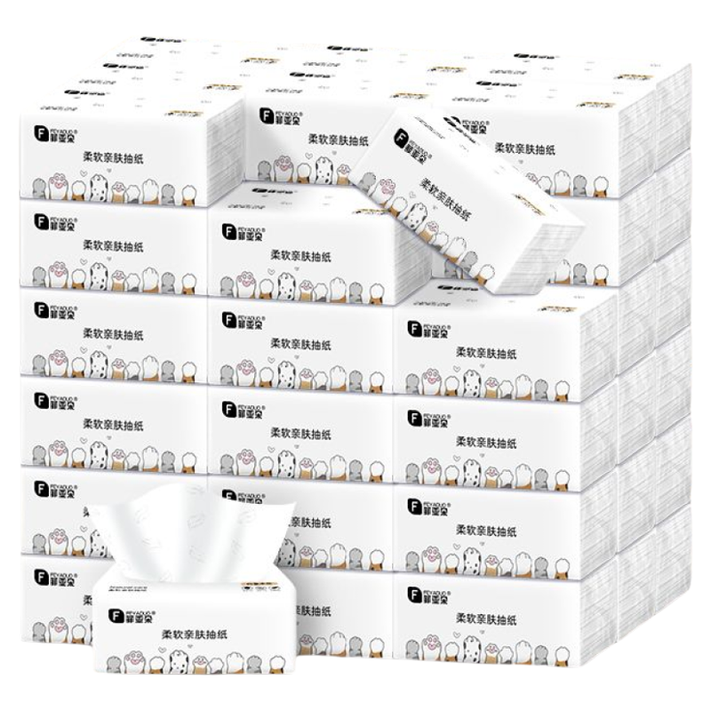 学生宿舍纸餐巾纸卫生纸原生木浆可湿水家庭抽取式卫生纸车用抽取