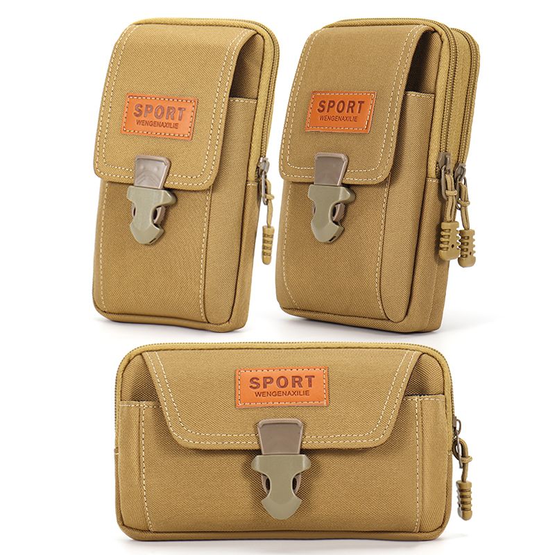 新款男手机腰包穿皮带手机套7.2寸多功能横竖款防泼水手机包挂包