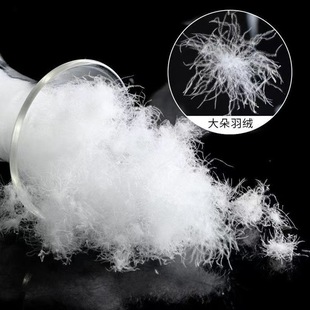 羽绒散装羽绒白鸭绒95大朵原料羽绒被枕羽绒服填充物98大朵绒一两