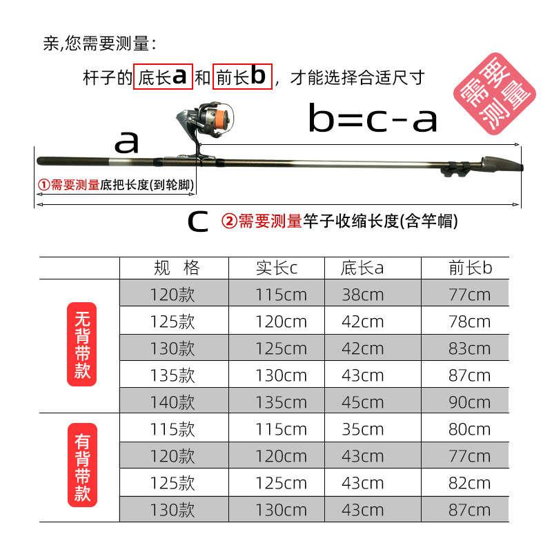 凯思矶竿袋带轮矶钓竿袋收纳袋矶杆保护袋伸缩杆包竿套软包免拆轮