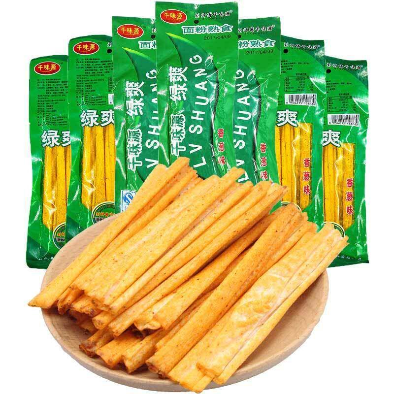 刘师傅千味源绿爽辣条80后90后儿时怀旧辣皮香辣麻辣零食辣片
