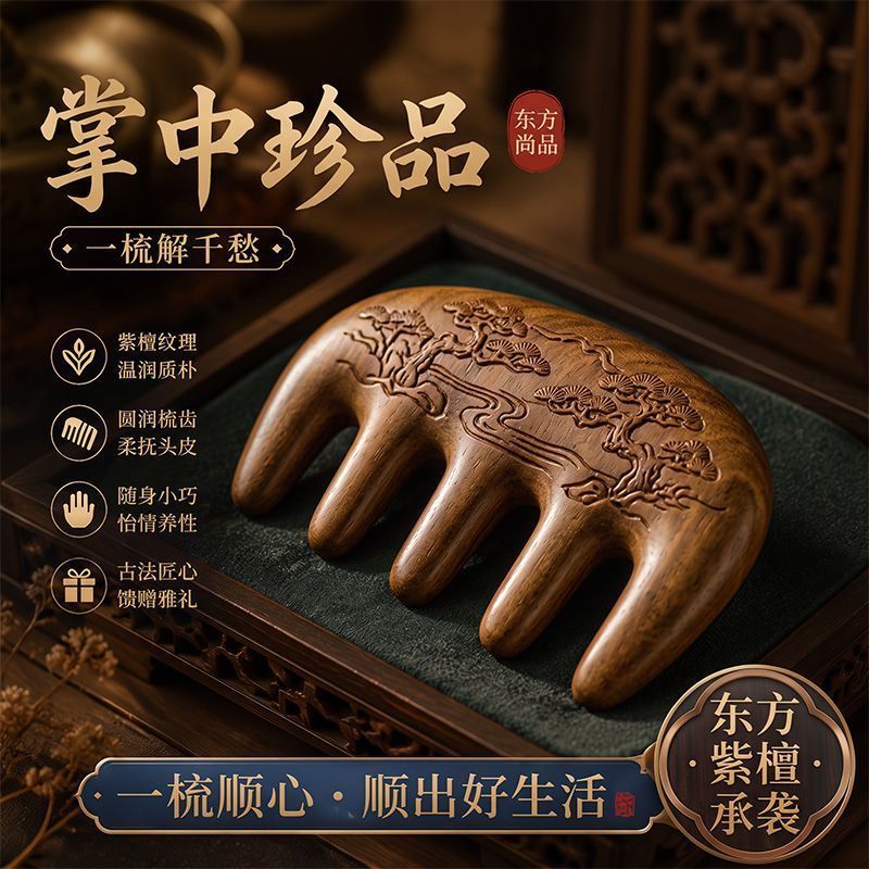 中药梳子何首乌当归合香
