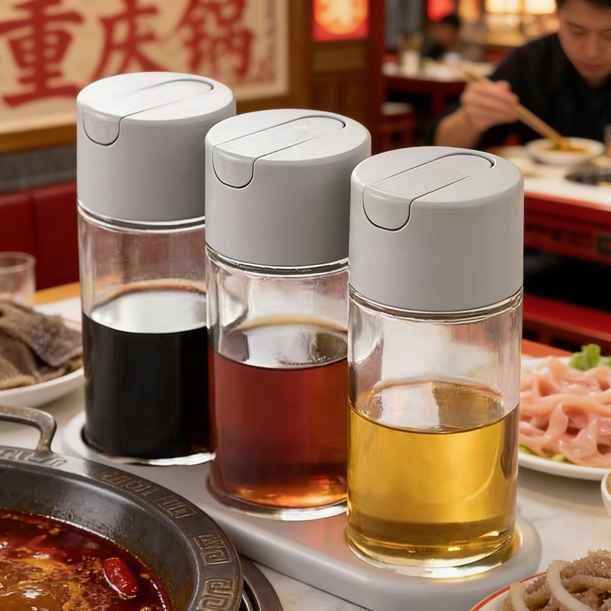 便携翻盖小油壶装酱油瓶