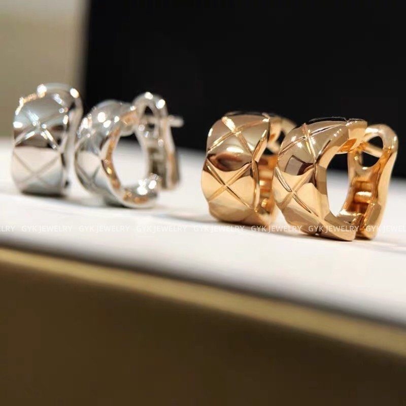 Jennie同款耳环金智妮朴敏英金裕贞菱形格纹耳圈小香风轻奢高级感,饰品/流行首饰/时尚饰品新,耳钉,淘宝优惠券,粉丝福利购,淘宝优惠卷