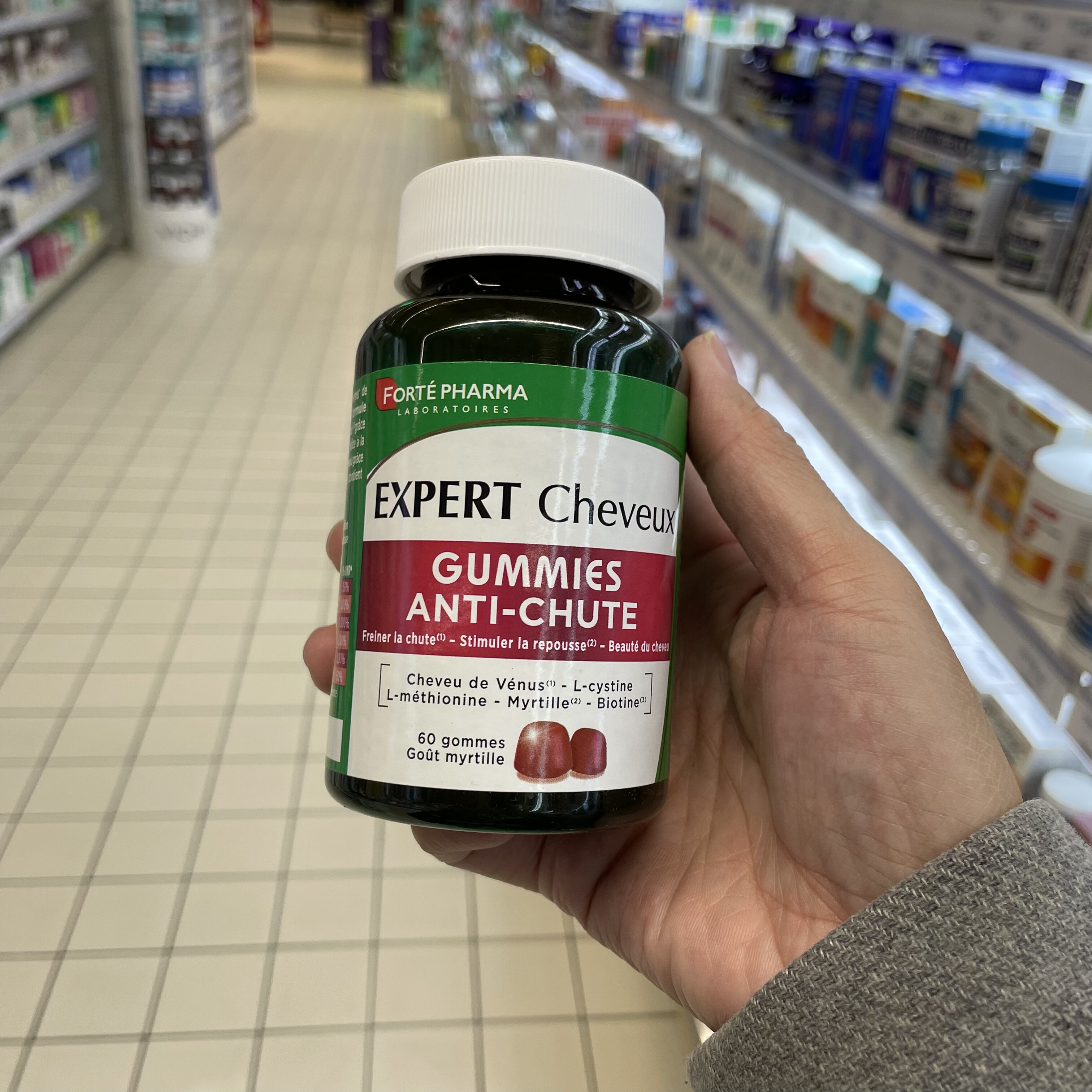 新款 法国版Forte Pharama减少脱发掉发 防脱发防掉发软糖60粒