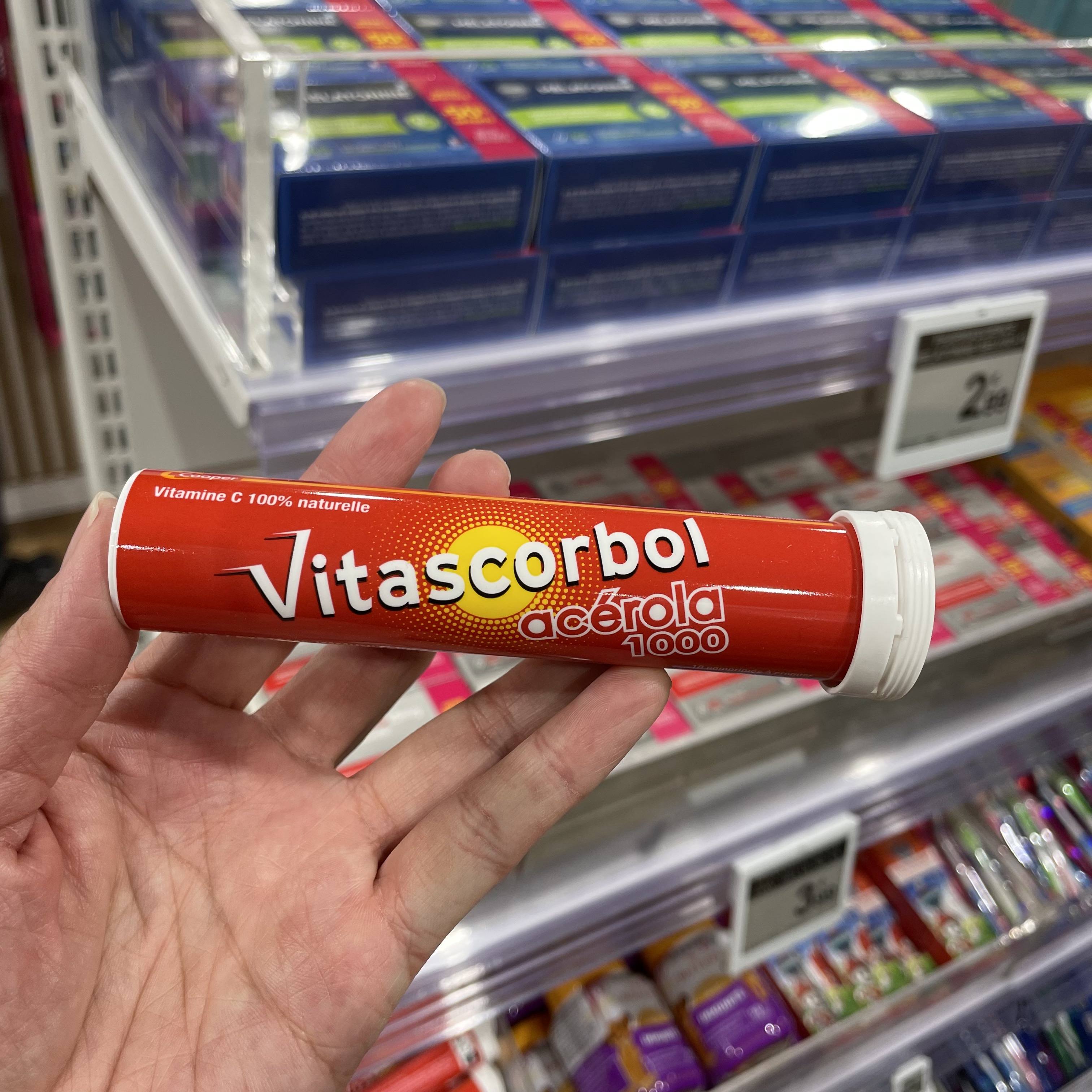 法国vitascorbol维生素C泡腾片高浓度C1000 免疫增强20片
